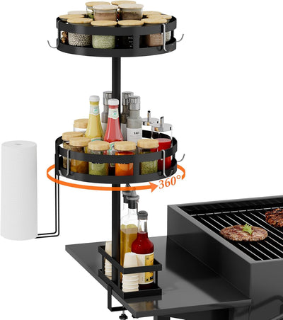 Organizador parrilla Blackstone giratorio con toallas y condimentos