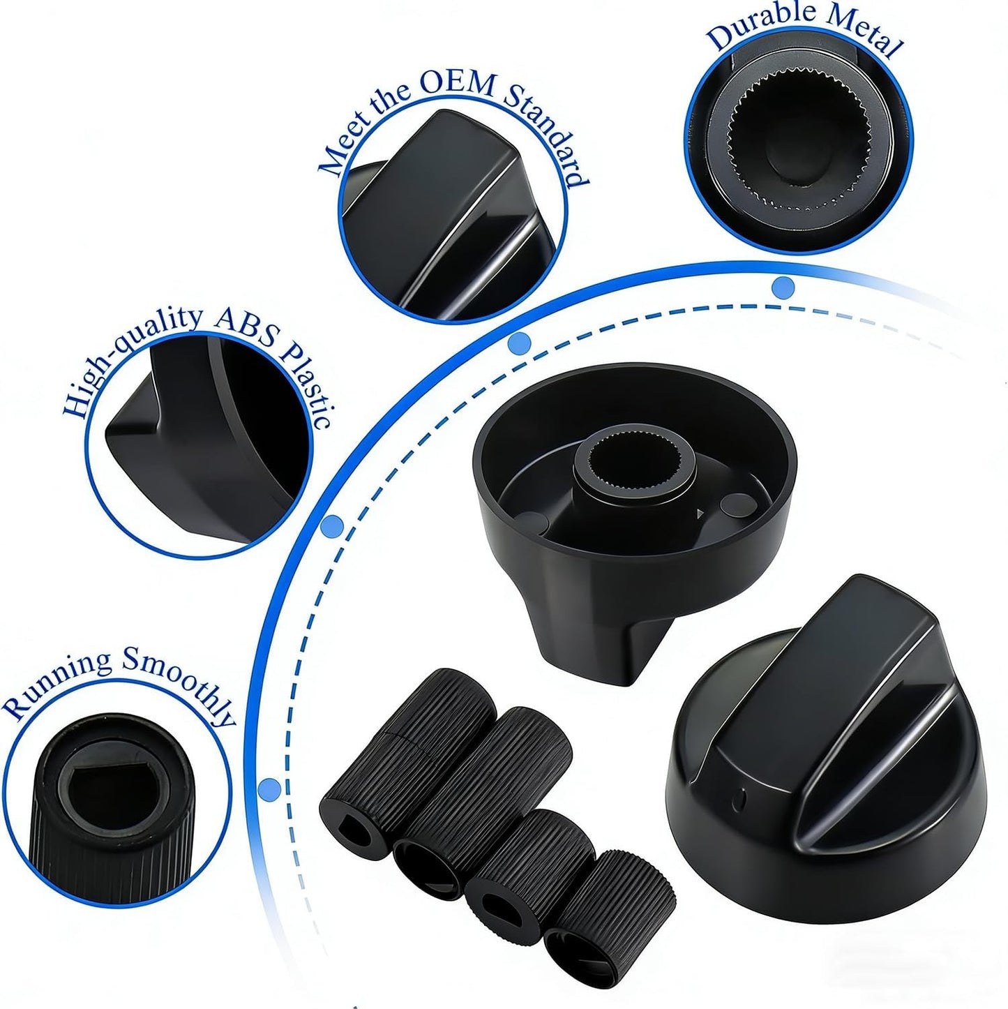Perilla control universal ABS set 12 piezas para autocaravanas