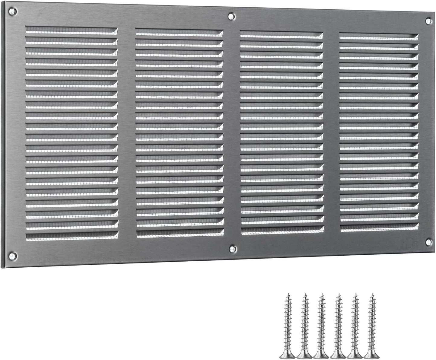 Cubierta ventilación 14x6pulg acero inox malla HVAC