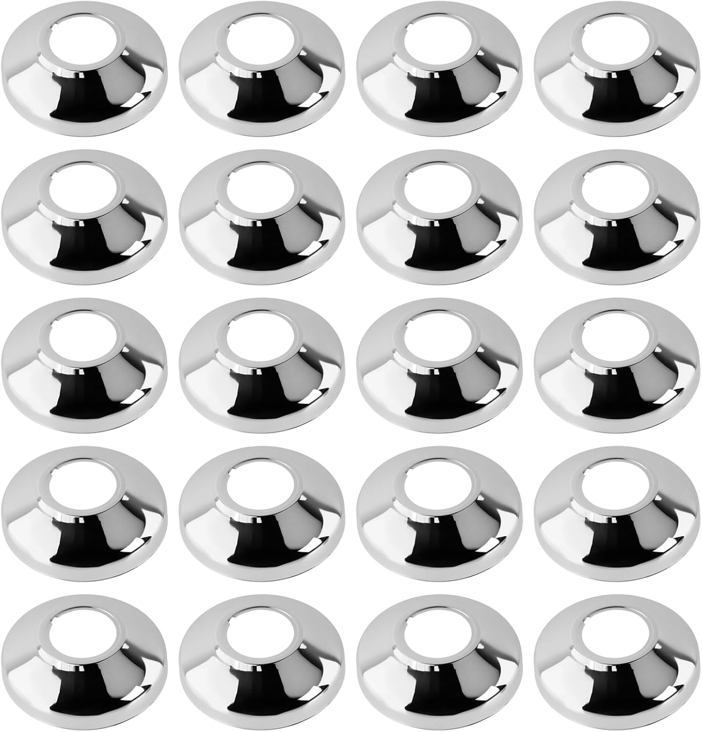 20 Pzas Placa Escutcheon Acero Inox para Baño 2.52pulg