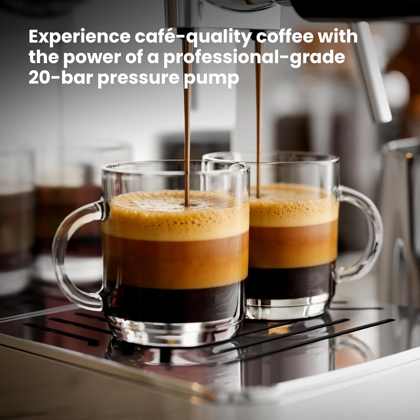 Máquina Espresso 20 Bar Profesional Espumador Leche