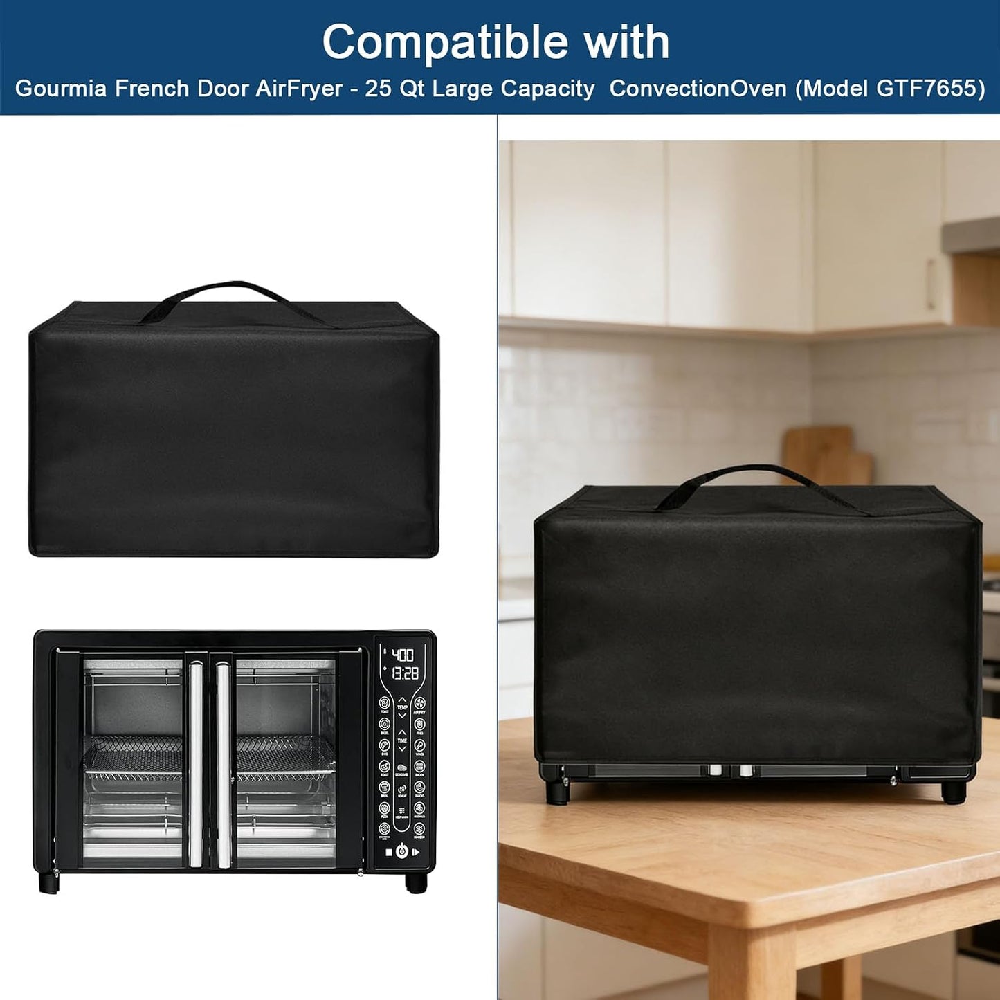 Cubierta antipolvo freidora aire Gourmia 25qt nailon 600D