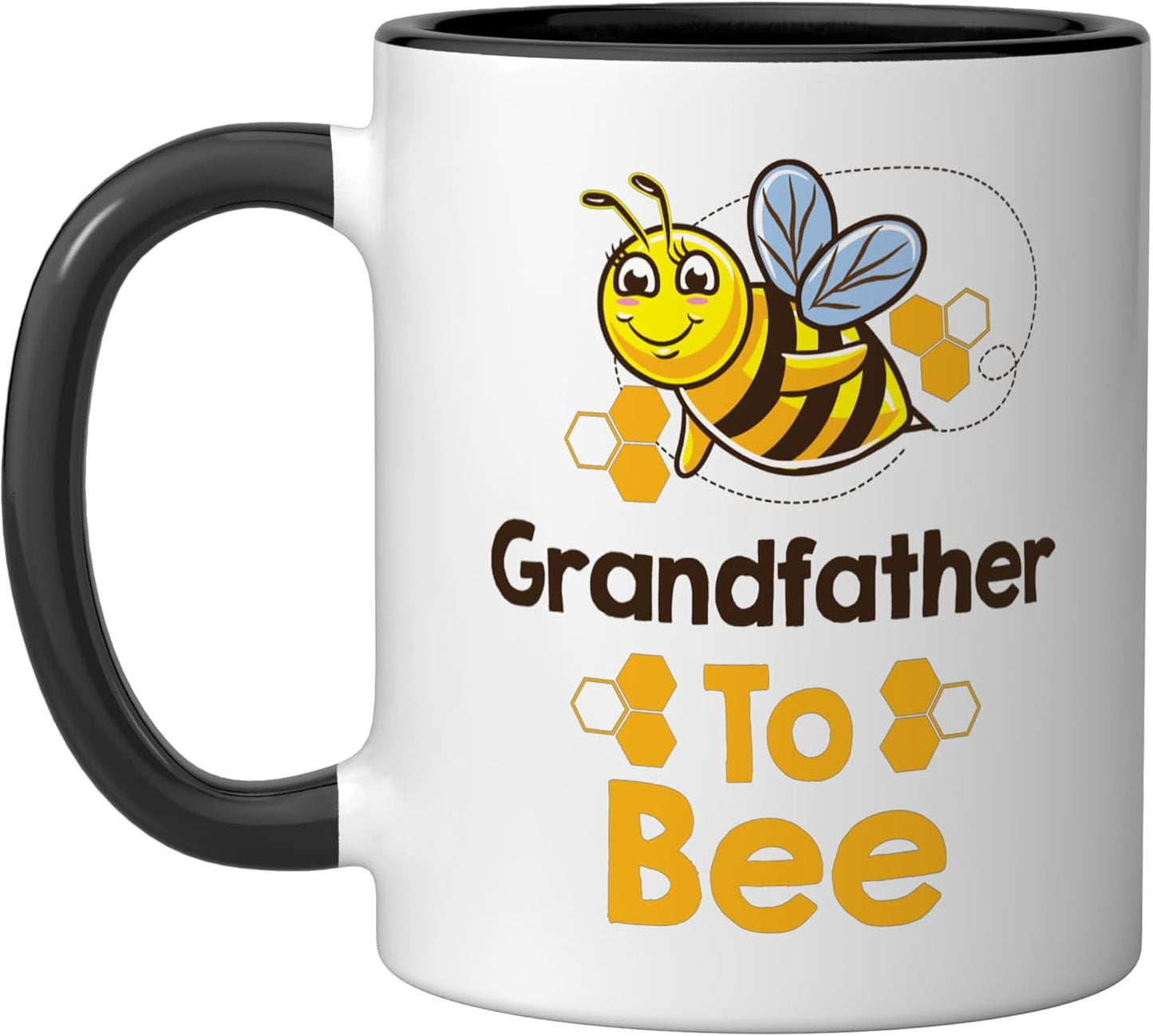 Taza cerámica para revelo de género abuelo negro/blanco