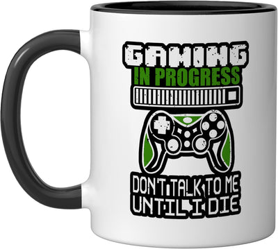 Mug cerámico para controlador de videojuegos gamer console negro/blanco