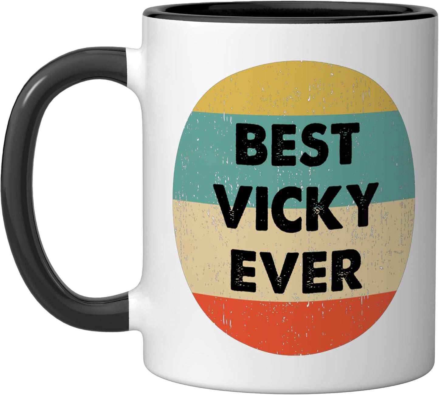 Taza Cerámica Nombre Negro/Blanco