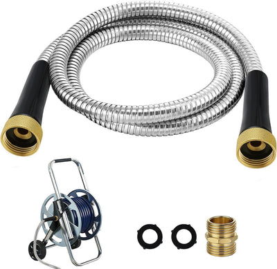 Manguera jardín 5ft hembra a hembra con conectores latón acero inox