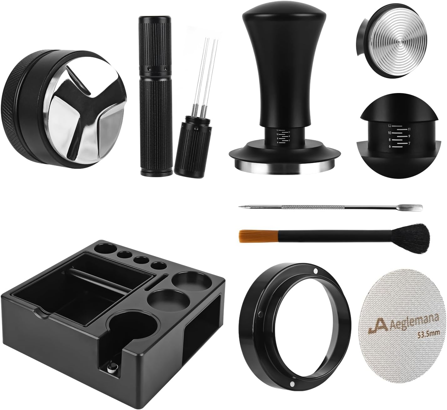 Kit 8 accesorios expreso con distribuidor café y herramientas