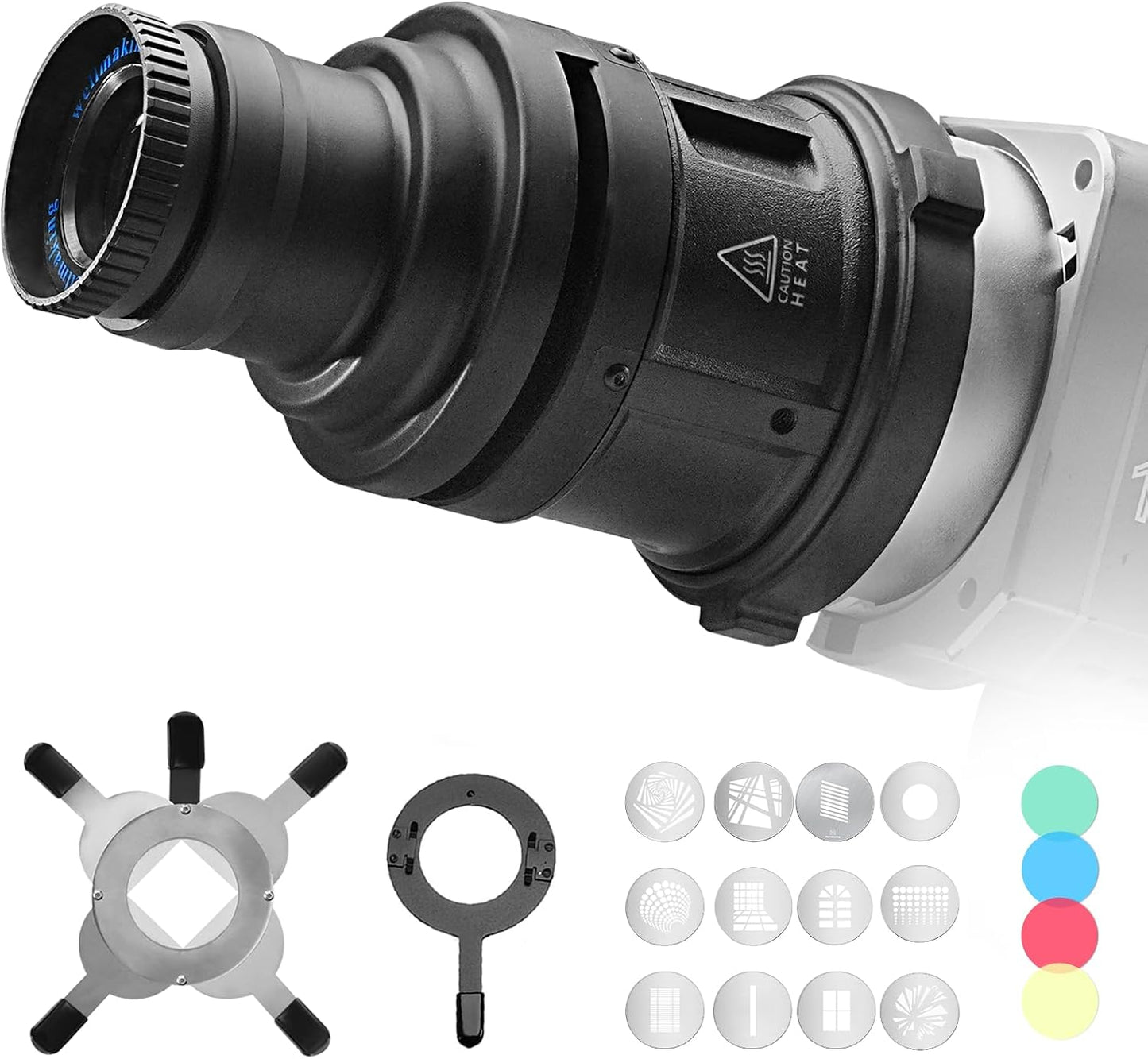 Soporte luz con snoot ajustable 38° para estudio y video