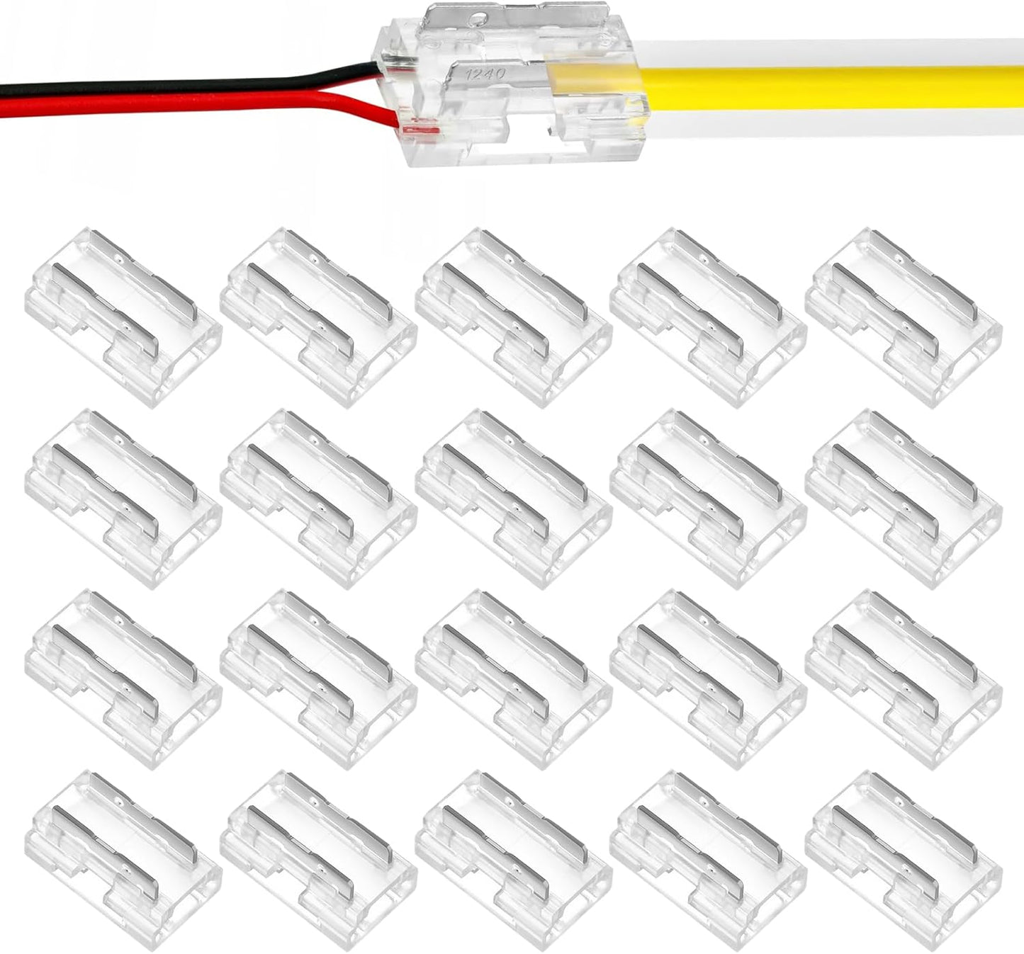 Pack 20 Conectores Tira Led 2 Pines 0.315pulg