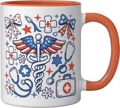 Taza Cerámica Patriótica 250ml Bandera Americana