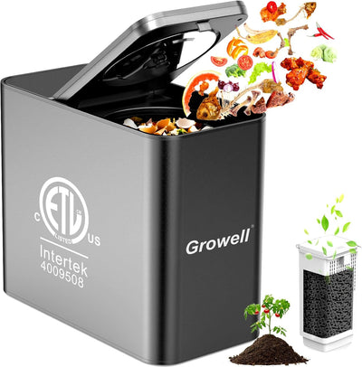 Compostador eléctrico Growell de 3.2L para cocina con motor sin escobillas