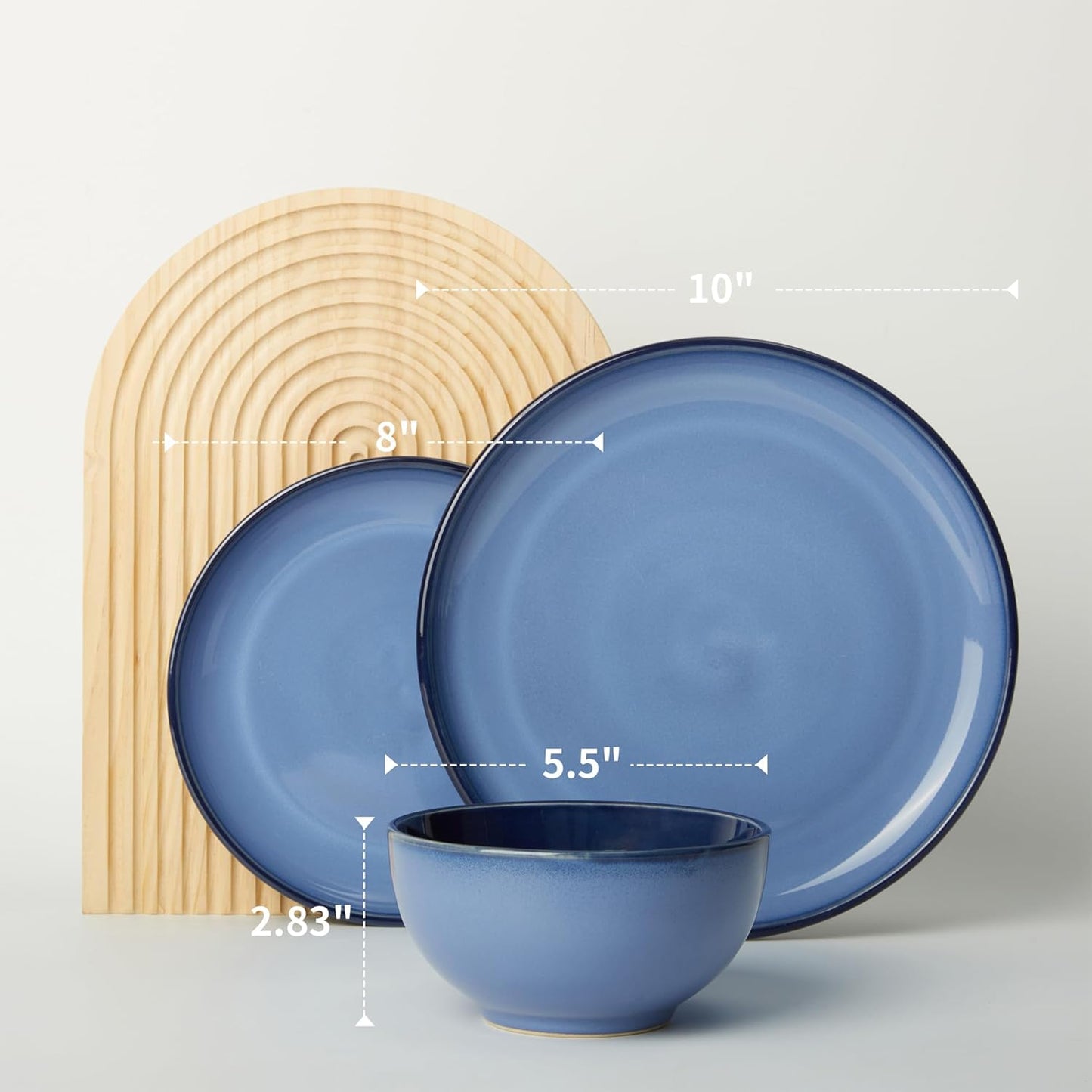 Set 16 Pzas Vajilla Tazas Café Platillos Azul