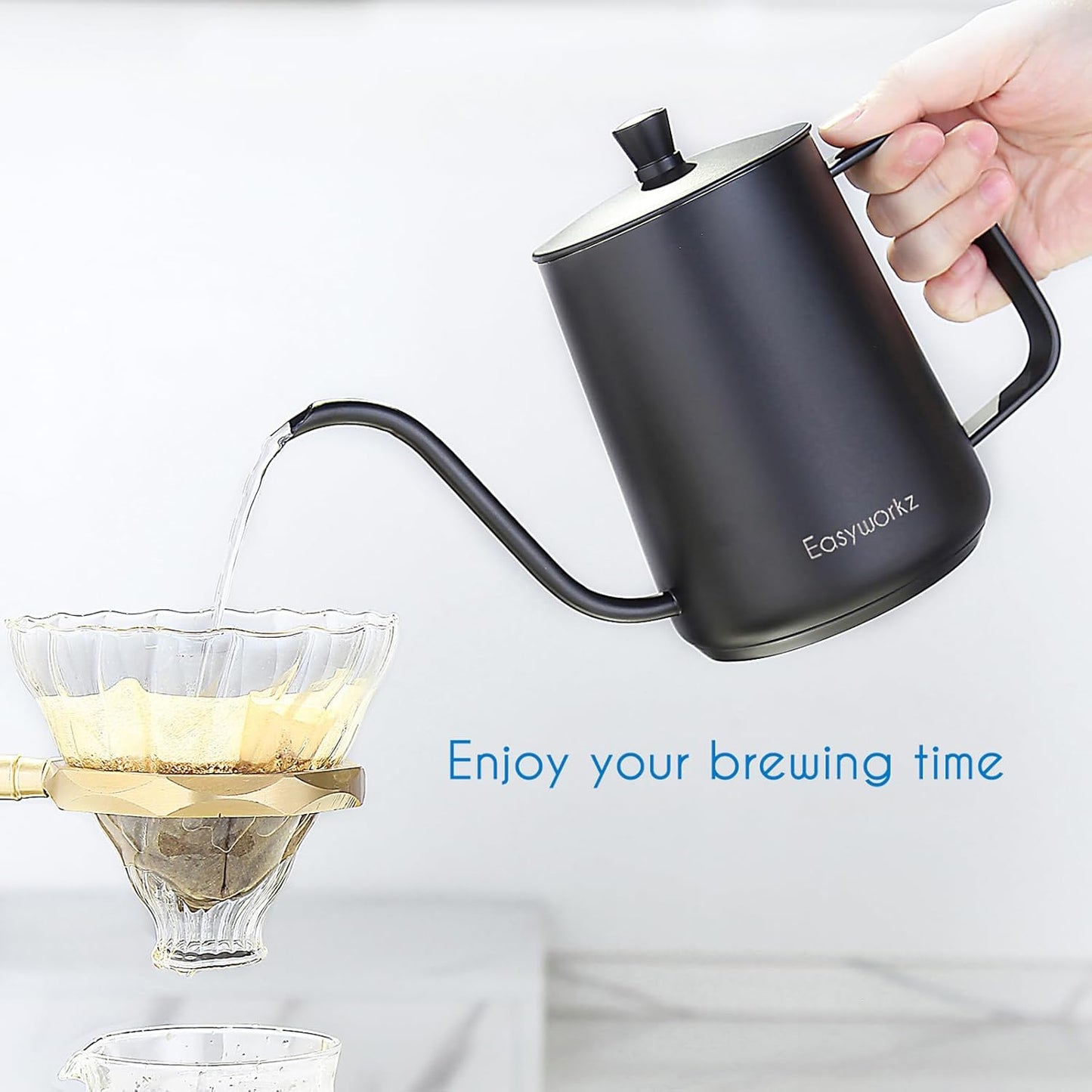Cacerola para café con pico 30 oz con cacerola silbante