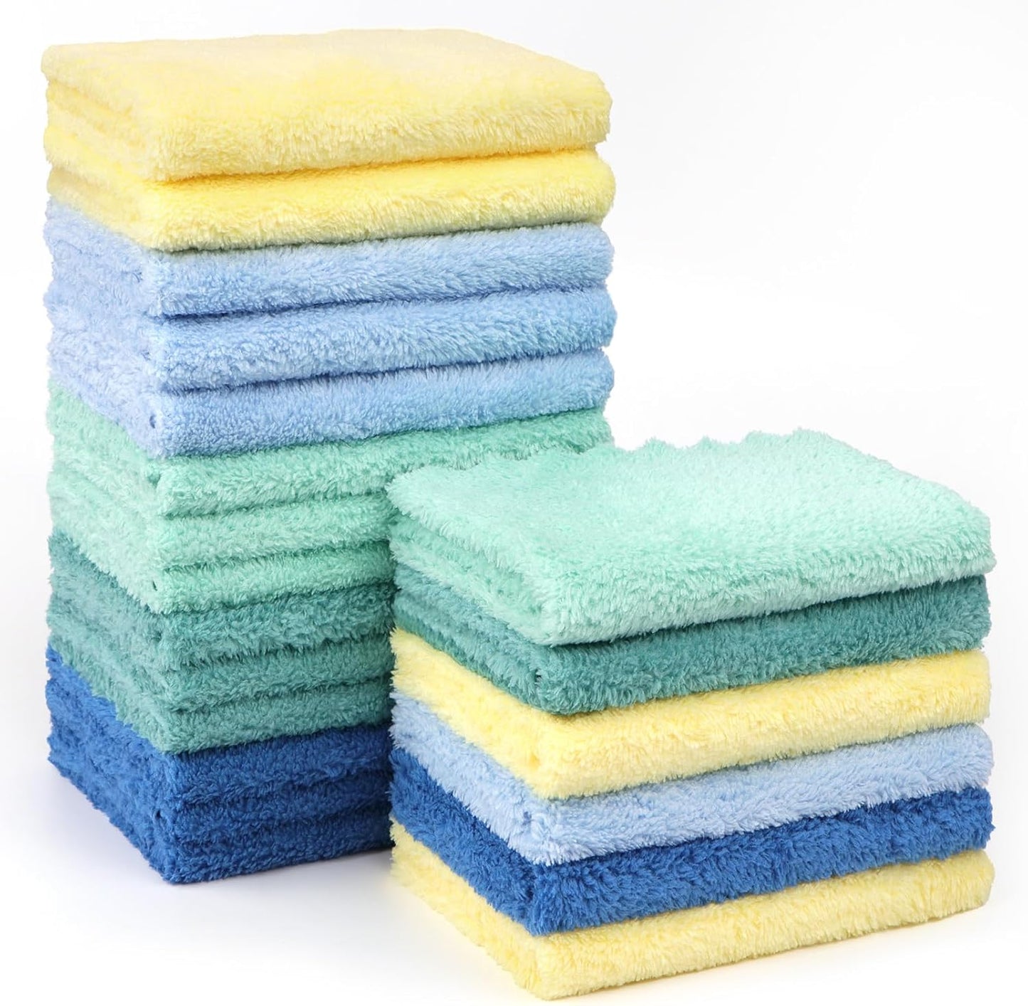 Toallas de cocina AIDEA, paquete de 20 paños absorbentes de forro polar coral reutilizables