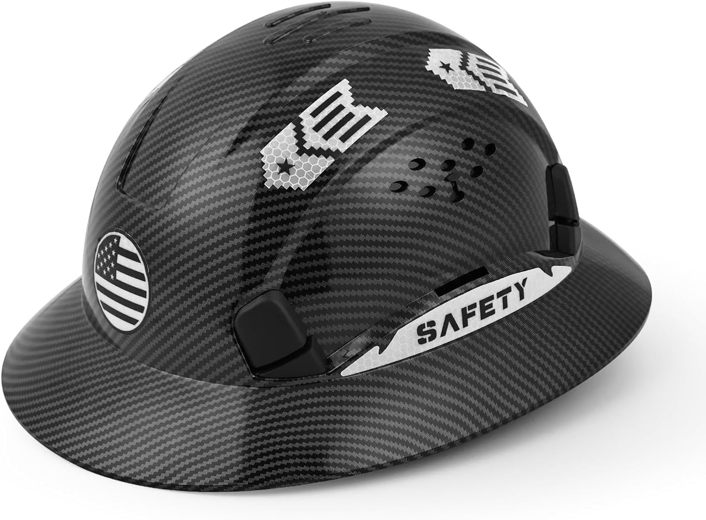 Casco duro de ala completa aprobado OSHA ventilado