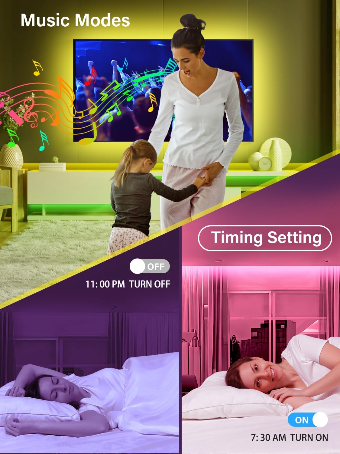 Luz LED para TV 32-65 pulg RGB con control app y USB