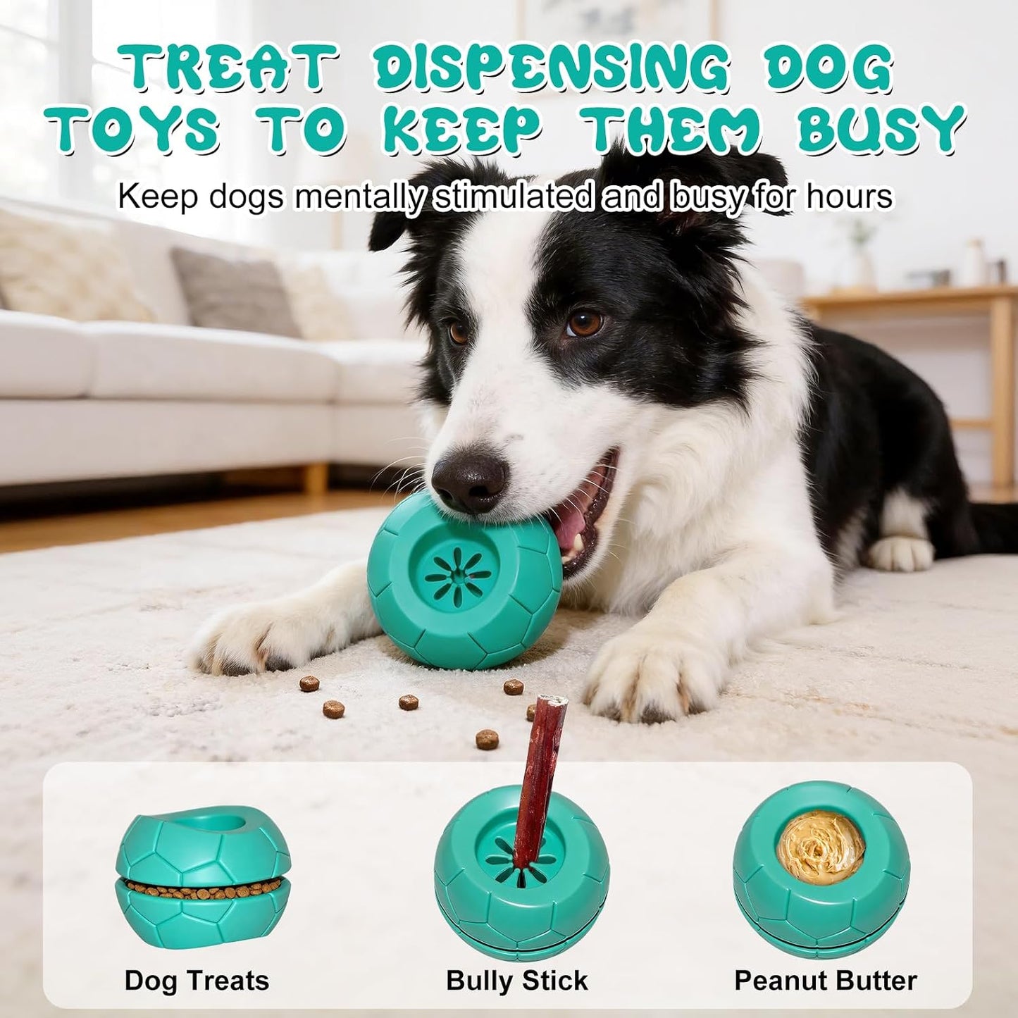 Dispensador golosinas perros con soporte palitos goma natural