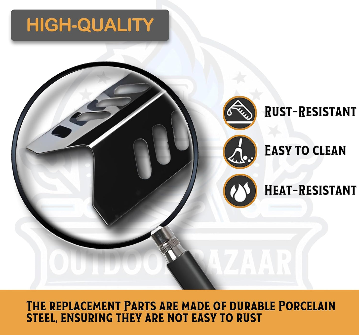 3 Pzas placas calor acero porcelánico para parrilla Master Cook