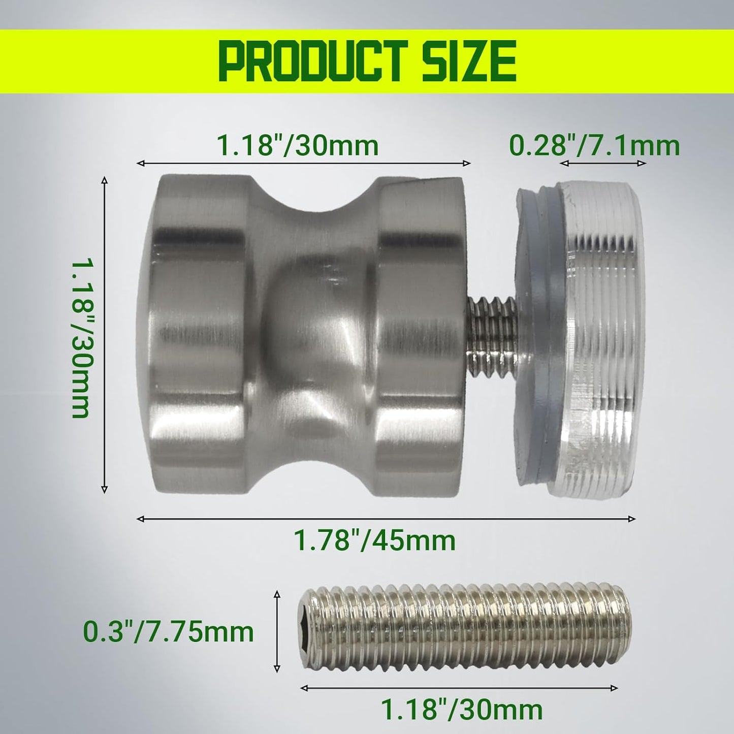 Manijas puerta ducha acero inox pomo corrediza cromada