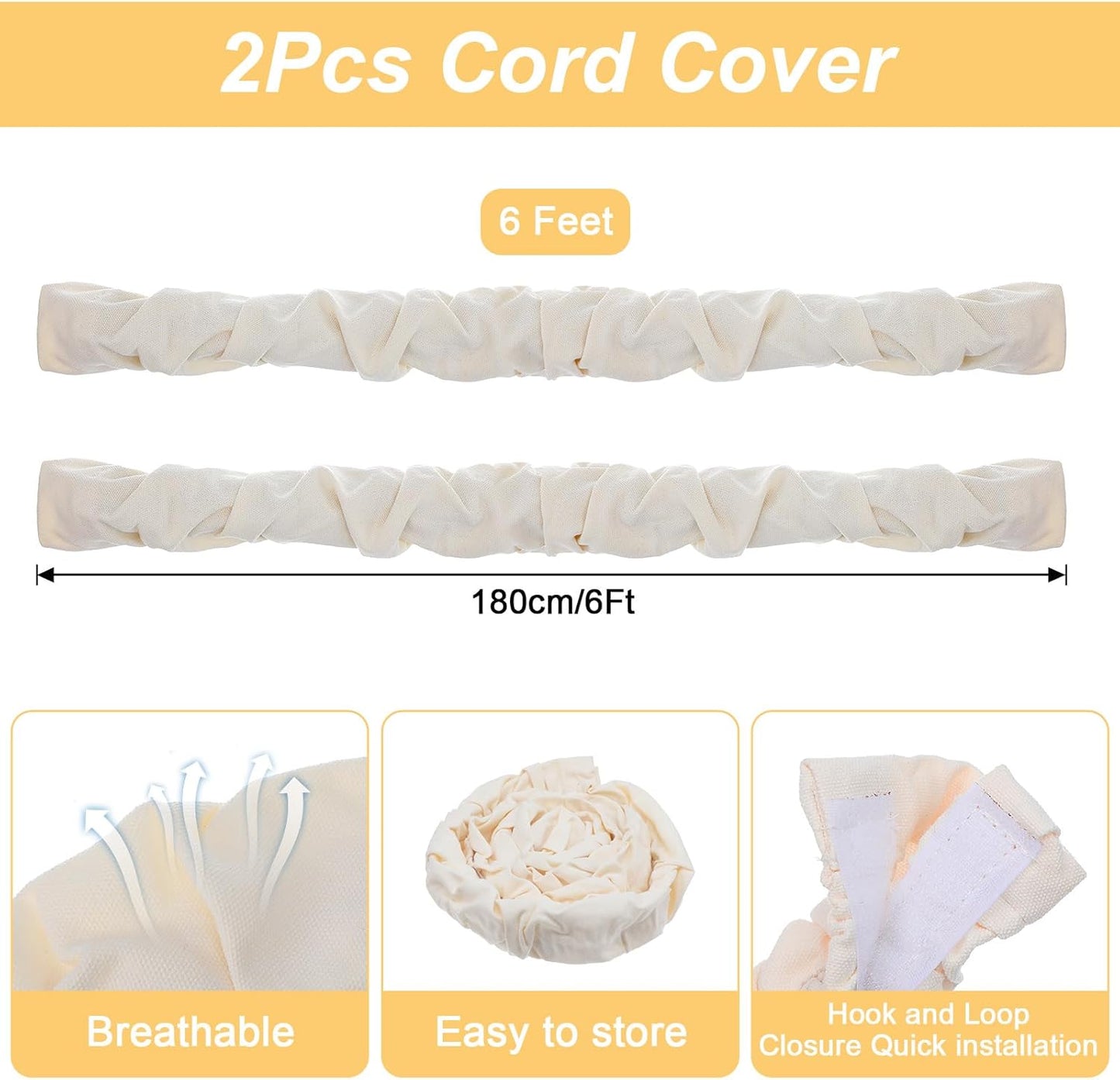 Fundas tela cables 6ft para lámparas color beige