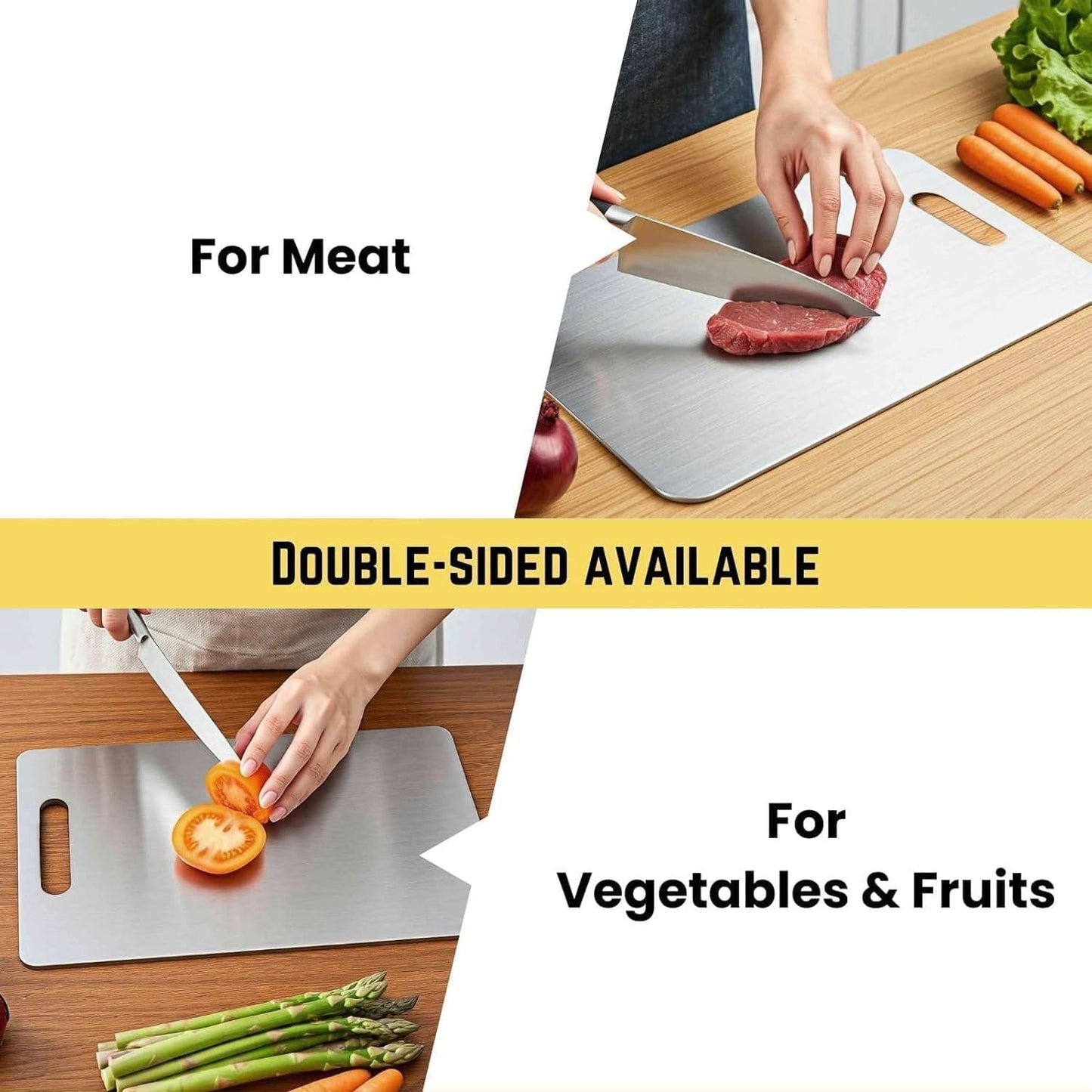 Tabla de cortar de titanio y acero inoxidable 304 para cocina