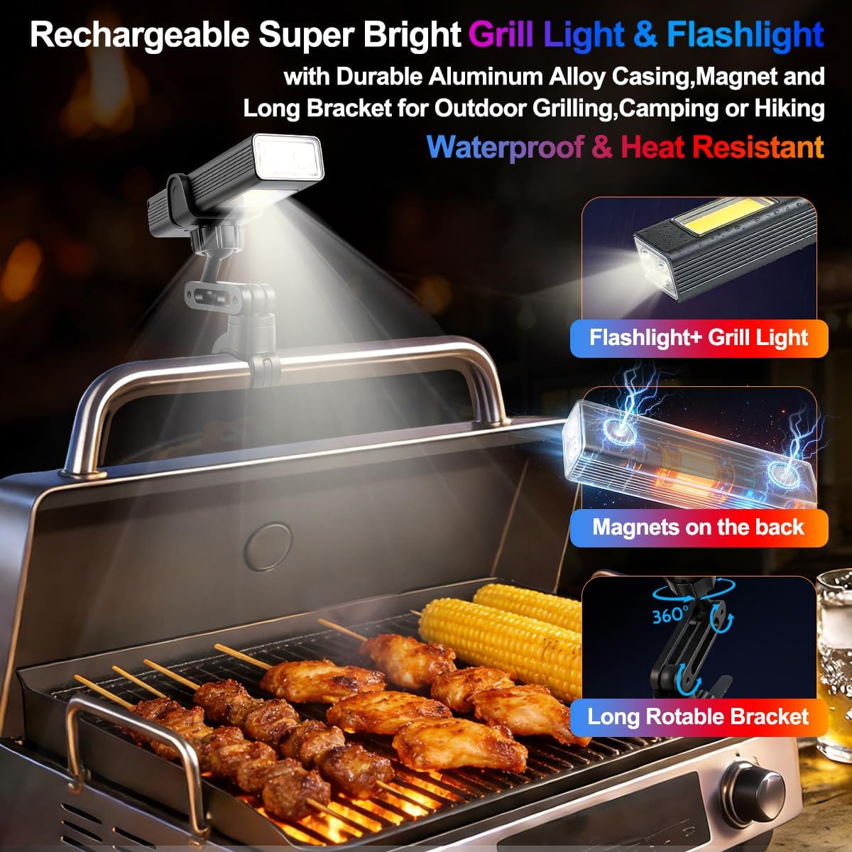 Luces LED para parrilla al aire libre