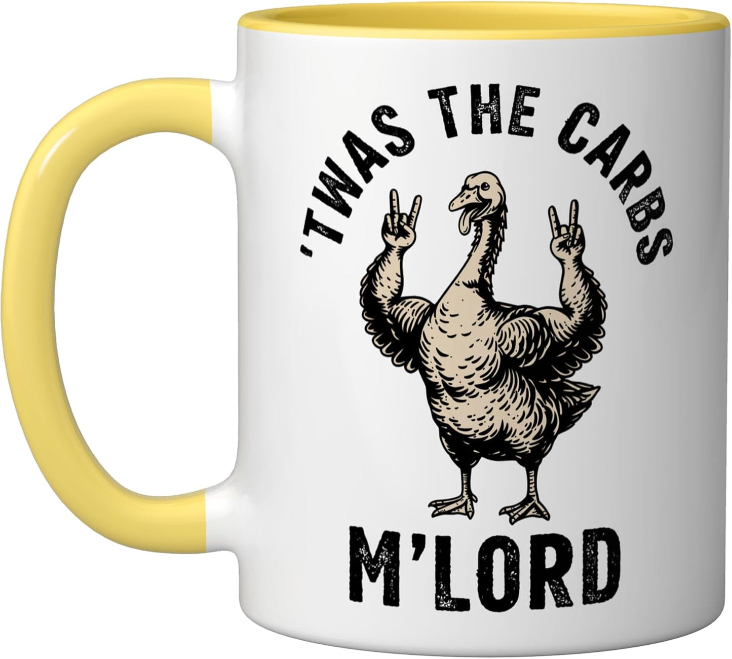 Taza Cerámica M'lord Goose Amarillo/Blanco
