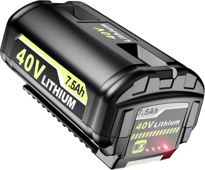 Batería litio OP4026 7500 mAh comp Ryobi 40 V con LED negro