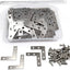 Soportes esquina L acero 1.5x1.5 pulg para muebles y carpintería