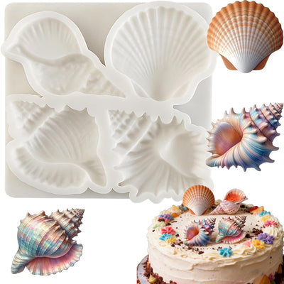 Molde silicona caracolas 3D para fondant cupcakes chocolates