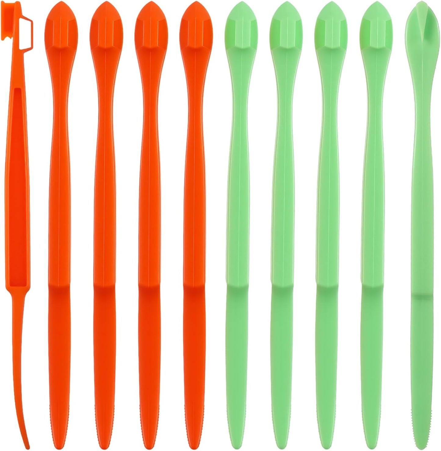 Paquete de 10 peladoras de naranja y cortador de cáscara de cítricos