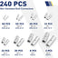 Kit conectores extremo no aislados 240 pzas AWG26-6