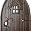 Puerta hadas hierro fundido color marrón antiguo 5pulg