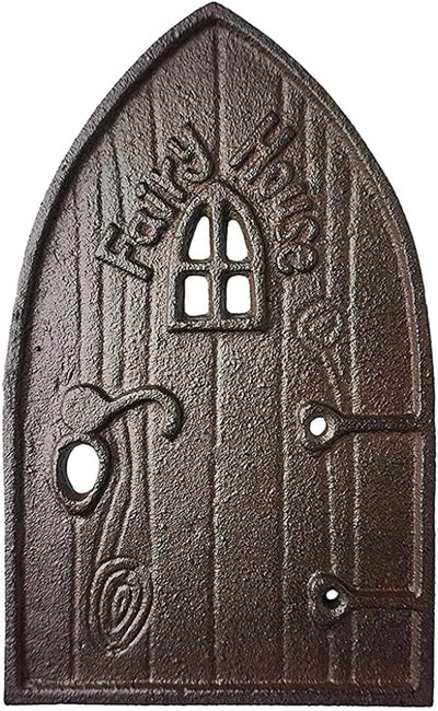 Puerta hadas hierro fundido color marrón antiguo 5pulg