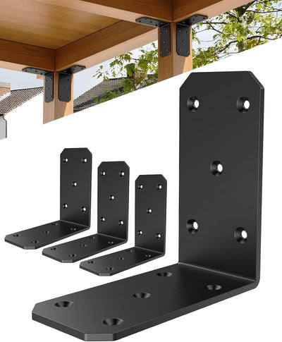 Soportes en L de 5x5x2.5pulg para postes madera estantes