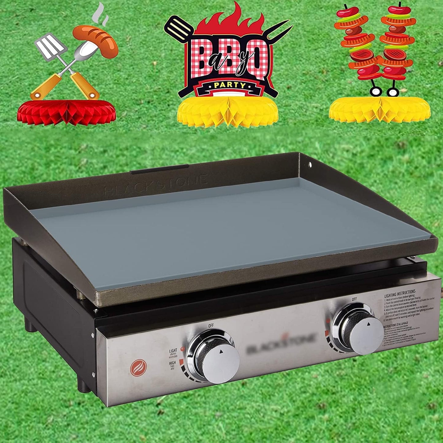 Alfombrilla silicona 22pulg para parrilla Blackstone