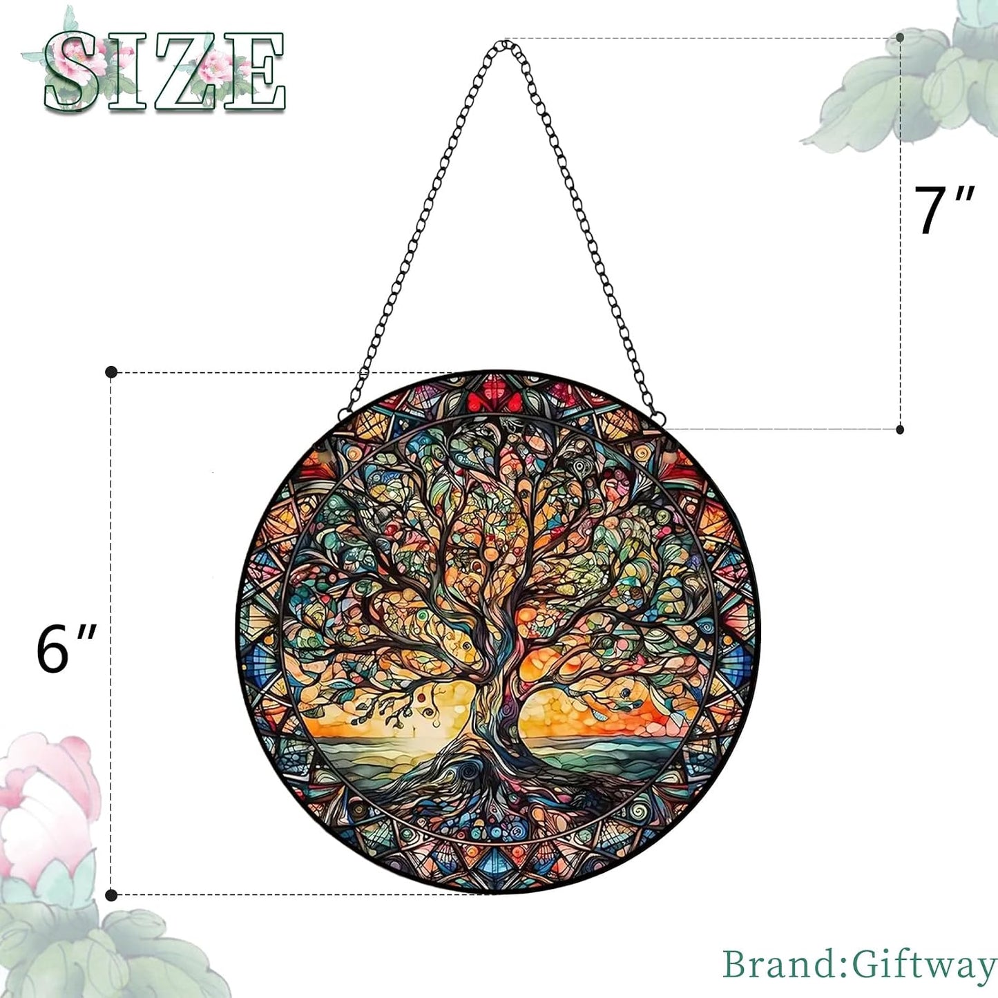 Atrapasoles Árbol de la Vida para Ventanas Interior/Exterior