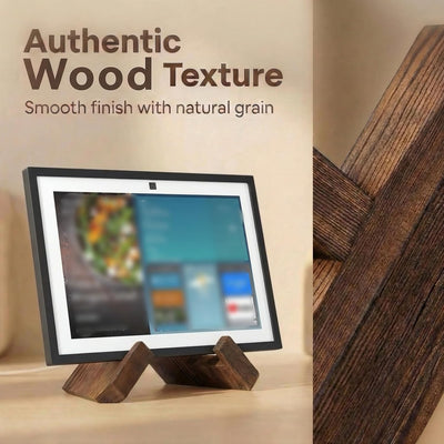 Soporte de madera maciza para Echo Show 15 con 4 almohadillas antideslizantes