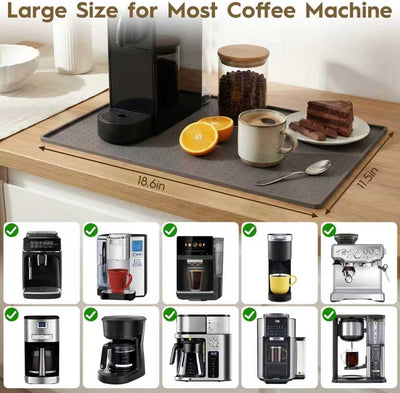 Tapete silicona 10x14pulg encimera café resistente calor