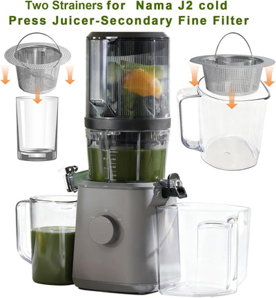 Paquete de 2 coladores de pulpa para exprimidor Nama J2 acero inoxidable