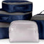 Juego 5 cubos embalaje Cloverland beige claro azul marino