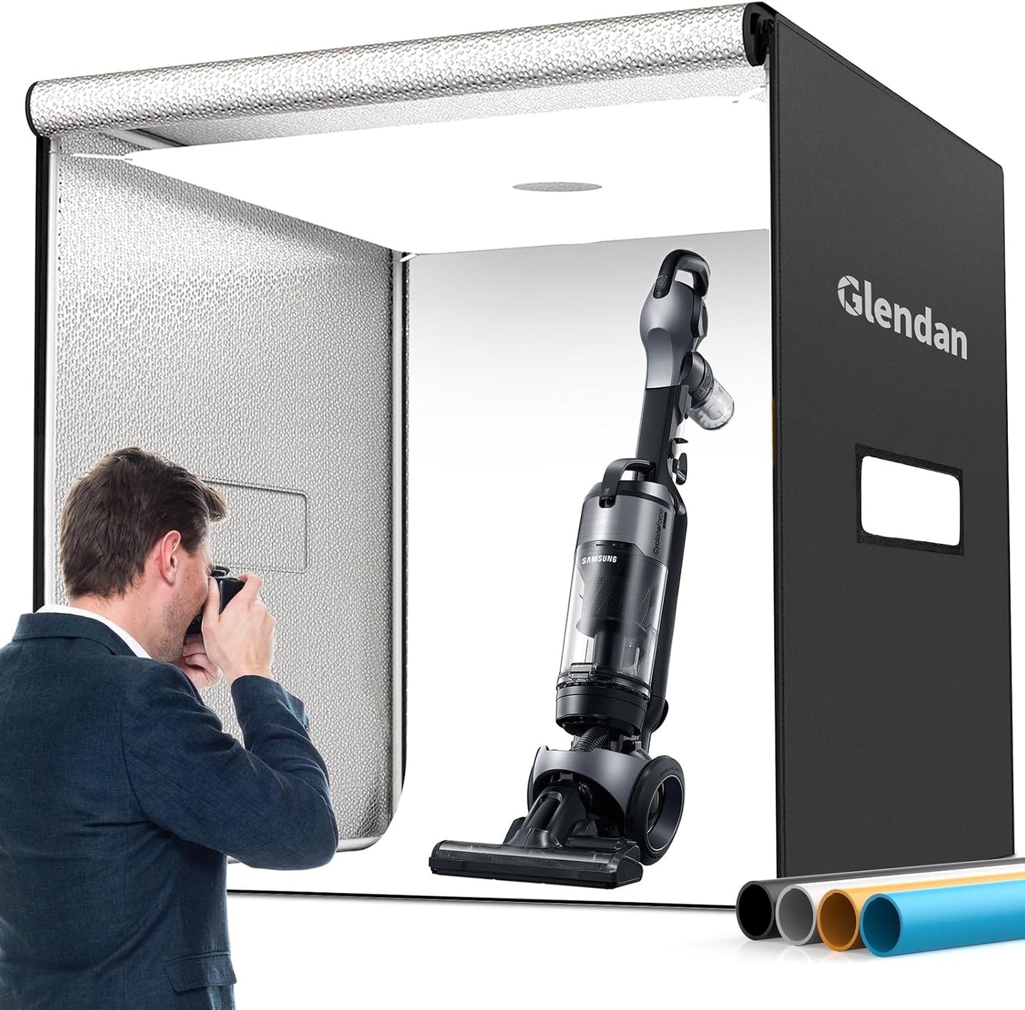 Caja luz 32x32pulg 3 paneles 792 LED CRI 95 profesional