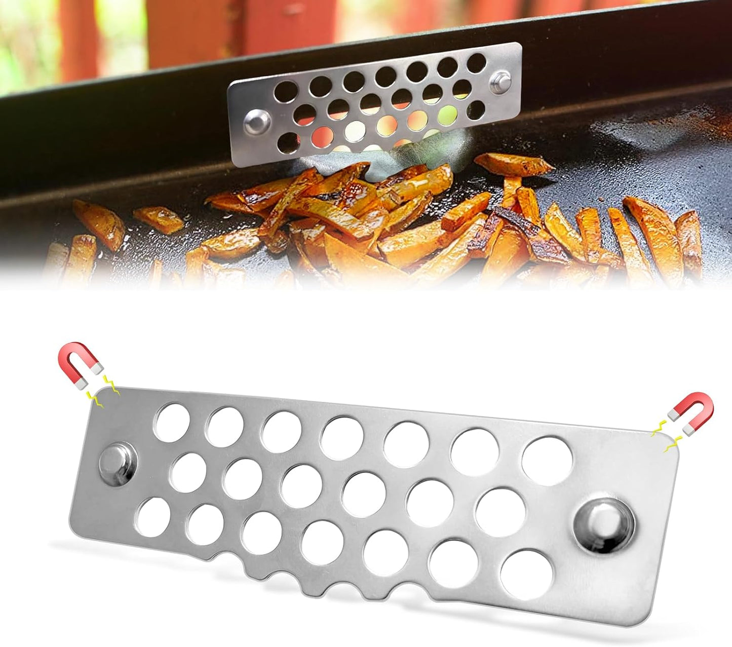 Puerta grasa acero inox para accesorios Blackstone