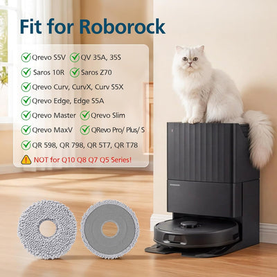 10 Pzas Almohadillas Trapeador Roborock Qrevo S5V