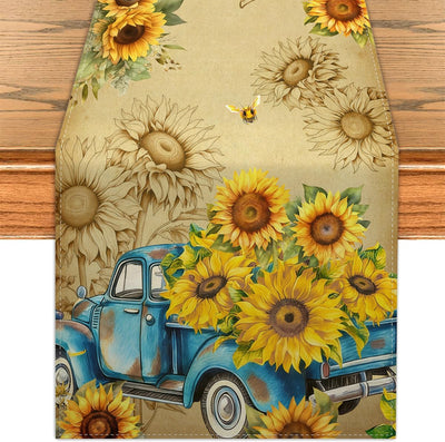 Camino mesa rústico azul 72pulg decoración verano