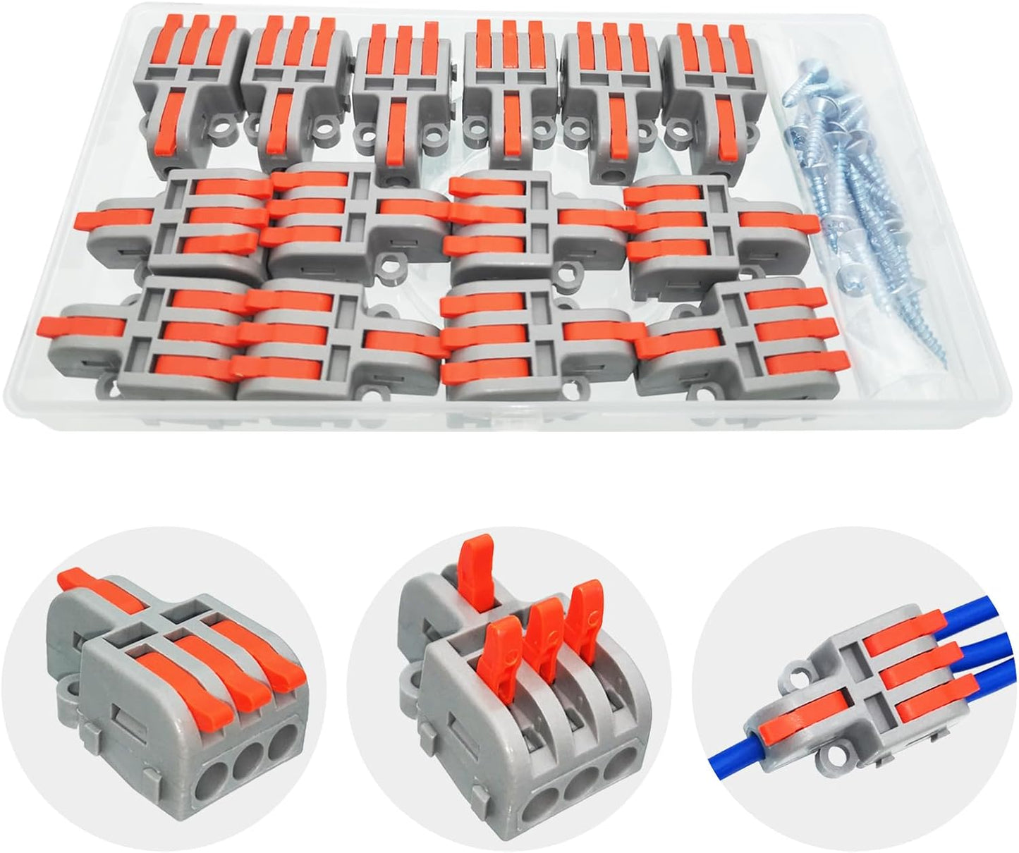 Conector de alambre compacto 1pulg 14 pzas con tornillos