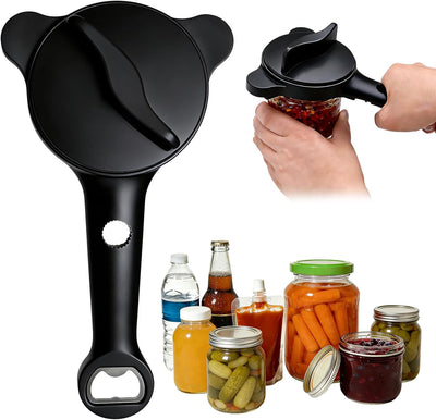 Abrebotellas multifuncional 4 en 1 de acero inoxidable ajustable