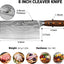 Cuchillo carnicero acero inox 8pulg mango madera