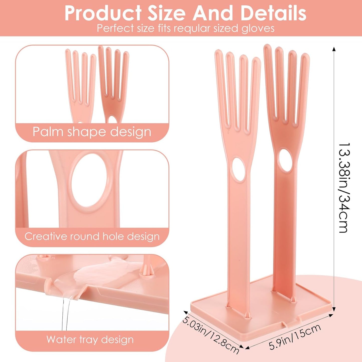 Soporte guantes cocina reutilizable estante secado plástico