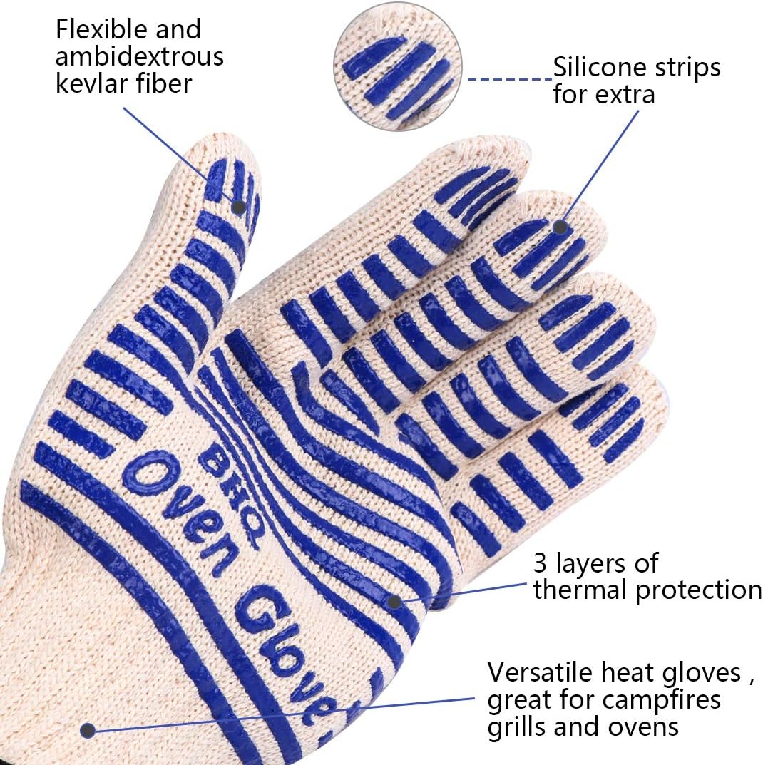 Guantes horno resistentes 932F cocina barbacoa parrilla